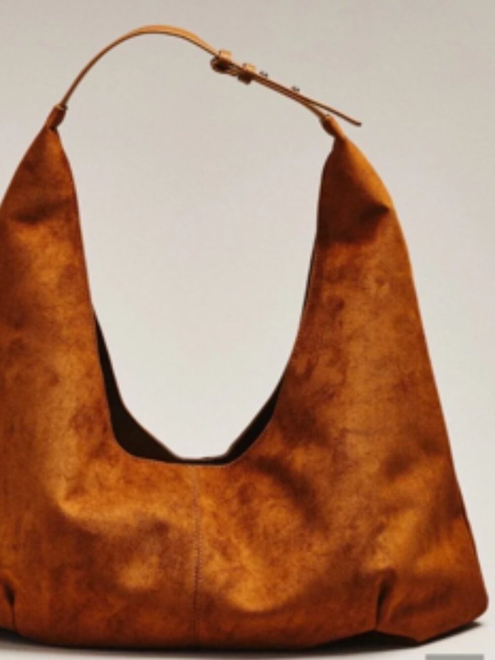 NWT Anthropologie Large Faux Suede Slouchy Tote - Picture 7 of 13
